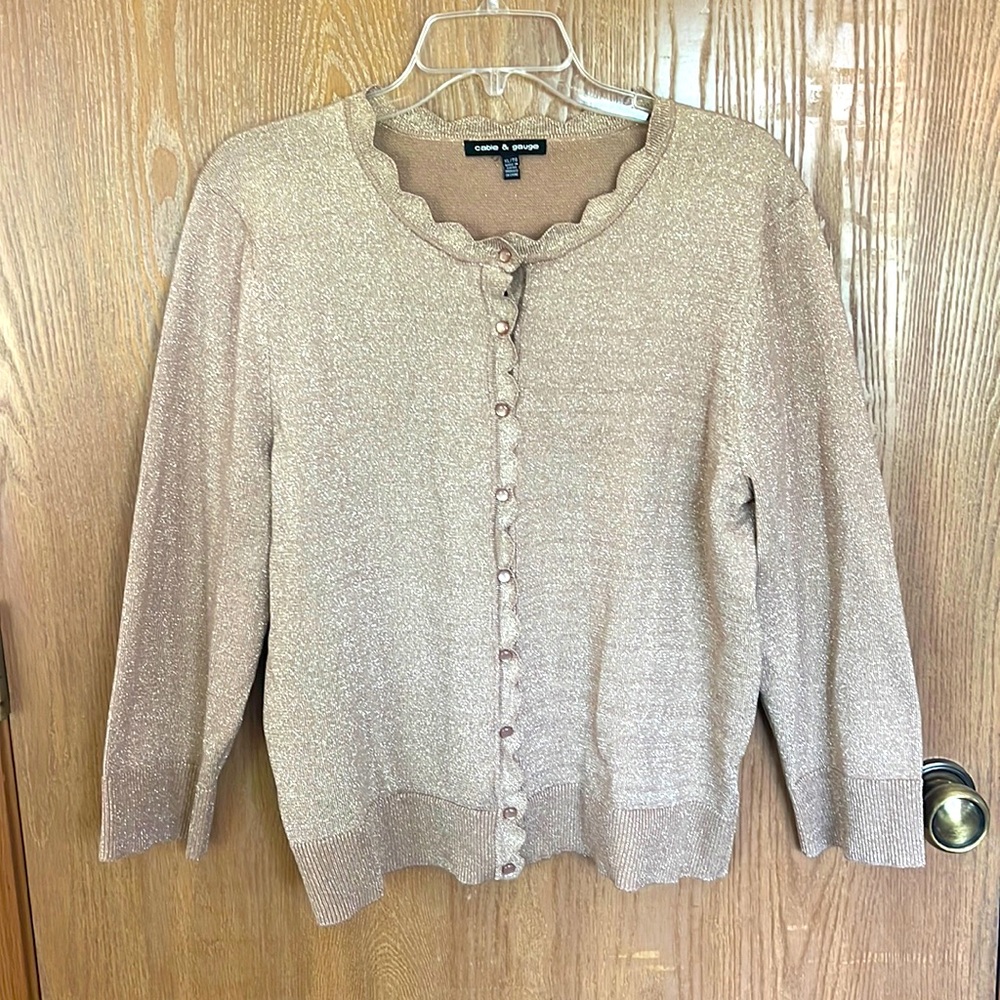 Beautiful gold cardigan!